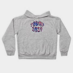 Red White Blue Stars Stripes TRUMP 2024 Kids Hoodie